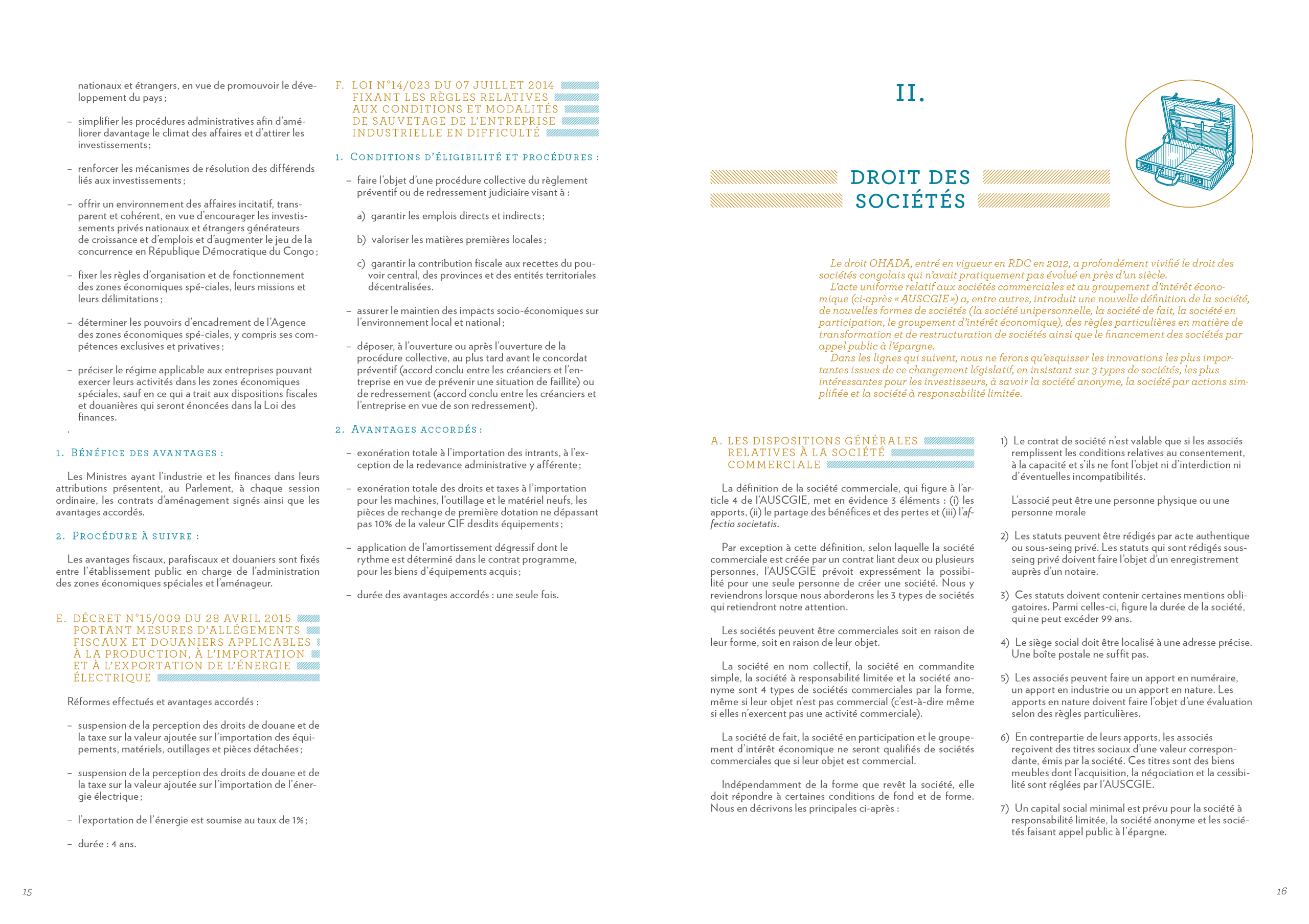 01-Doing-Business-in-DRC-DALDEWOLF Doing Business in DRC - Patrick DE WOLF - DALDEWOLF - p15 et 16 - Hugues de Castillo