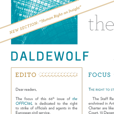 the OFFICI@L - newsletter - DALDEWOLF for Renouveau & Démocratie - #64 - header - detail - February 2021 - Hugues de CASTILLO