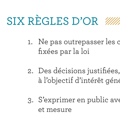 Leaflet - Regulated professions in competition law - DALDEWOLF - detail - six golden rules - Hugues de CASTILLO